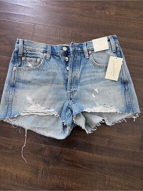 Vintage Light Blue Distressed Denim Shorts - Universal Thread